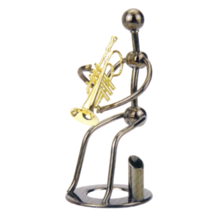 Miniature music theme figurine with pen holde